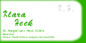klara heck business card